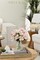 Artificial Flowers in Vase for Spring Home Decor, Fake Silk Pink Flowers with Glass Vase with Fake Water, Fake Astillbe Eucalyptus for Wedding Party Bathroom Farmhouse Kitchen Dining Table